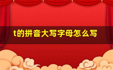 t的拼音大写字母怎么写