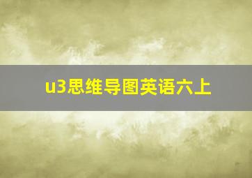 u3思维导图英语六上