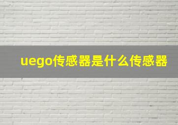 uego传感器是什么传感器