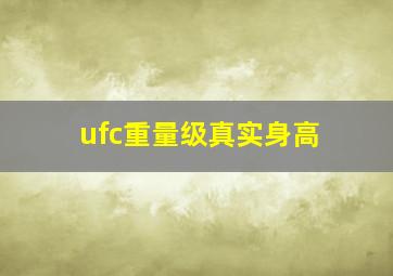 ufc重量级真实身高