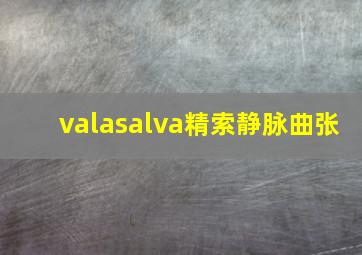 valasalva精索静脉曲张