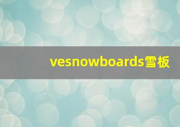 vesnowboards雪板