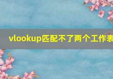 vlookup匹配不了两个工作表