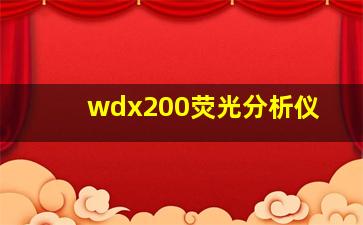 wdx200荧光分析仪