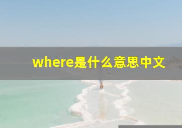 where是什么意思中文