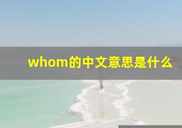 whom的中文意思是什么