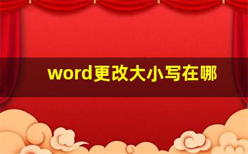 word更改大小写在哪