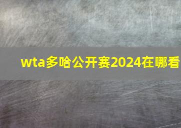 wta多哈公开赛2024在哪看