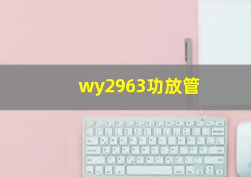 wy2963功放管