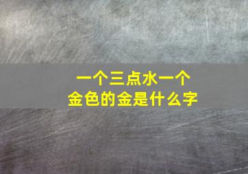 一个三点水一个金色的金是什么字