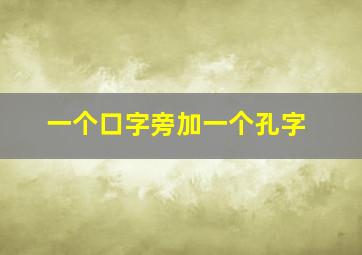 一个口字旁加一个孔字