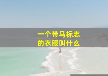 一个带马标志的衣服叫什么