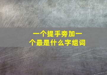 一个提手旁加一个最是什么字组词