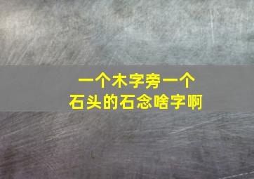 一个木字旁一个石头的石念啥字啊