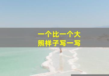 一个比一个大照样子写一写