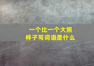 一个比一个大照样子写词语是什么