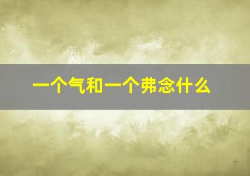 一个气和一个弗念什么