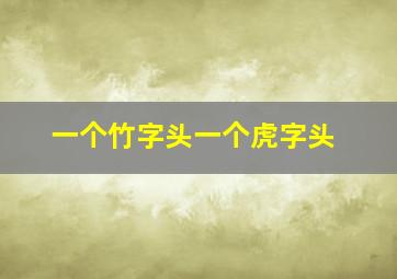 一个竹字头一个虎字头