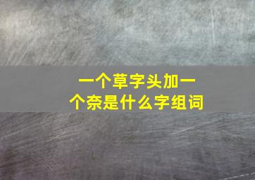 一个草字头加一个奈是什么字组词