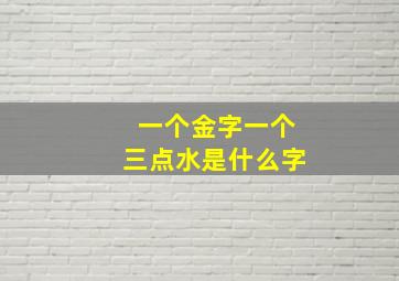 一个金字一个三点水是什么字