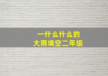 一什么什么的大雨填空二年级