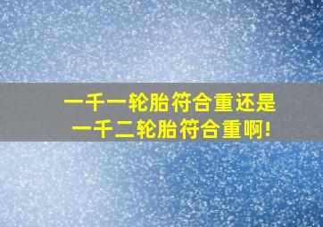 一千一轮胎符合重还是一千二轮胎符合重啊!