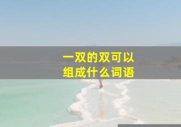 一双的双可以组成什么词语