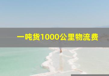 一吨货1000公里物流费