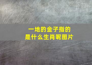 一地的金子指的是什么生肖呢图片