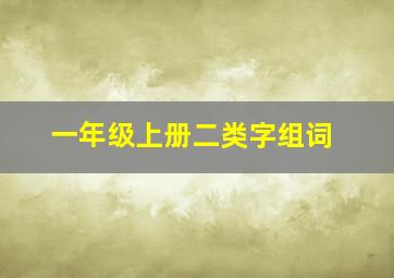 一年级上册二类字组词