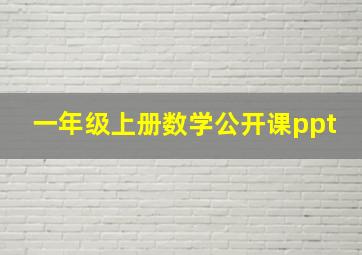 一年级上册数学公开课ppt