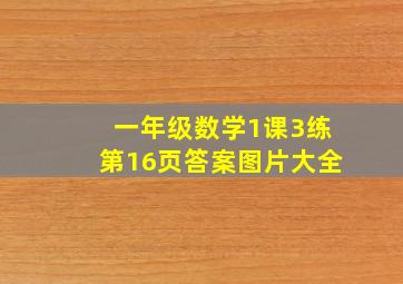 一年级数学1课3练第16页答案图片大全