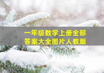 一年级数学上册全部答案大全图片人教版