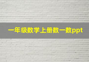 一年级数学上册数一数ppt