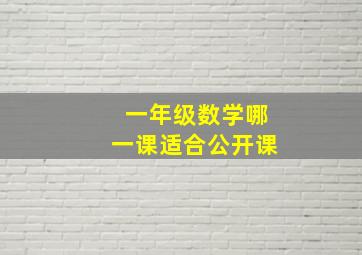 一年级数学哪一课适合公开课