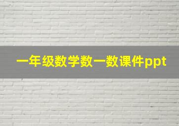 一年级数学数一数课件ppt