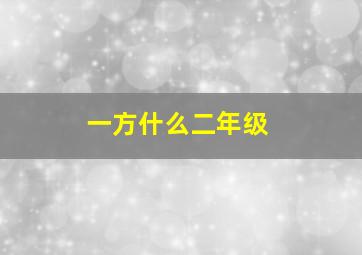 一方什么二年级