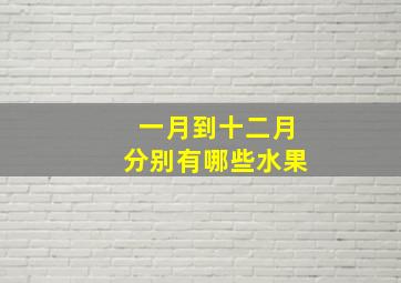 一月到十二月分别有哪些水果