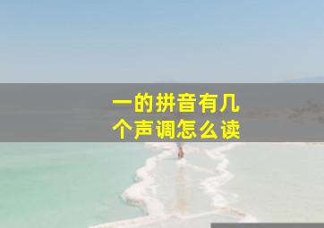 一的拼音有几个声调怎么读