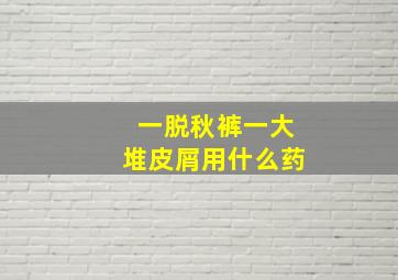 一脱秋裤一大堆皮屑用什么药