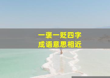 一褒一贬四字成语意思相近