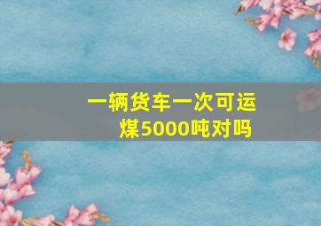 一辆货车一次可运煤5000吨对吗