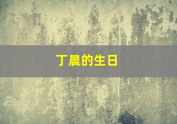 丁晨的生日