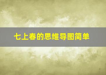 七上春的思维导图简单