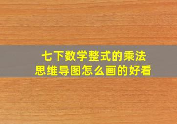 七下数学整式的乘法思维导图怎么画的好看