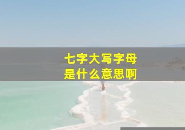 七字大写字母是什么意思啊