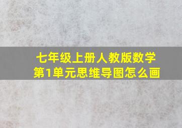 七年级上册人教版数学第1单元思维导图怎么画