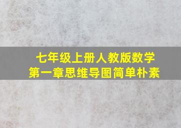 七年级上册人教版数学第一章思维导图简单朴素