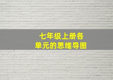 七年级上册各单元的思维导图