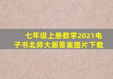 七年级上册数学2021电子书北师大版答案图片下载